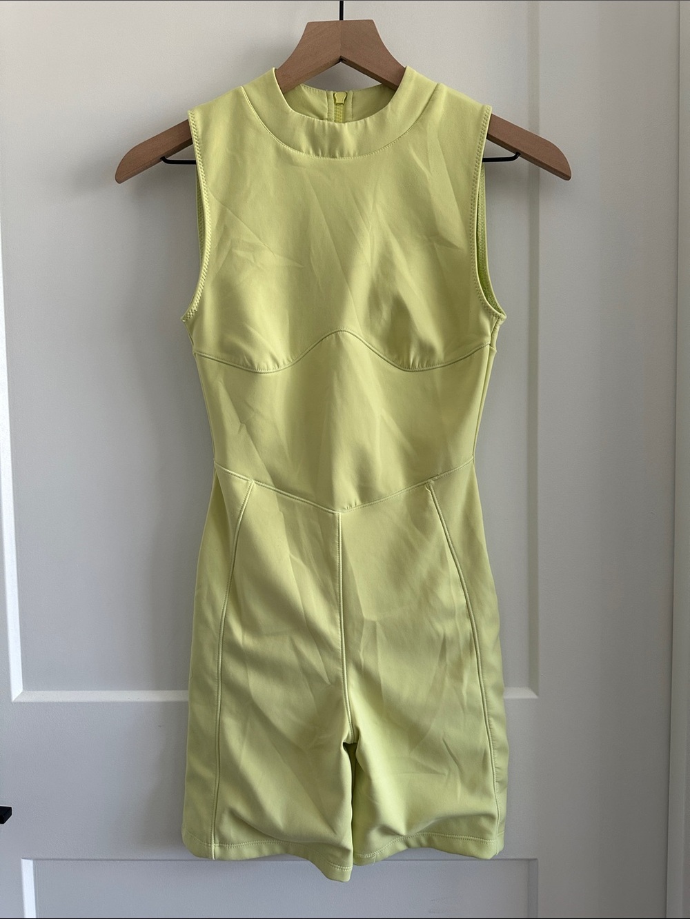 Good American yellow/green nylon playsuit/romper